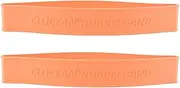 [Clocean] Firefighter Helmet Band 2 Pack, Strengthened Rubber Fire Helmet Strap for Holding Firefighting Tools, Flexible and Sturdy to Fit for Various Styles of Fire Helmets or Hard Hats, Orange