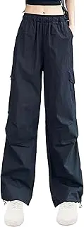 [Hisanny] Quick Dry Womens Hiking Cargo Pants UPF 50+ Lightweight Parachute Trousers with Pockets