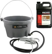 418 Handheld Oiler Bucket 10883 and 1 Gallon of Premium Dark Pipe Threading Oil