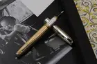 Solid 925 Silver Aztec Ballpen Blue Ink Parker Type Refill