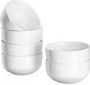 4.25 Inch Dessert Bowls Set of 6 - Ceramic Ice Cream Bowls- Porcelain Small Bowls for Side Dishes, Ice Cream, Oatmeal, Fruit, Portion Control - Dishwasher Microwave Safe