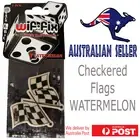 Car Air Freshener CHECKERED FLAGS - WATERMELON Tree Truck Home