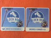 Beer Brewery Coaster ~ GOLDEN ROAD Brewing ~ Los Angeles, CALIFORNIA Since 2011