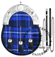 American Patriot Tartan Kilt Sporran Full Dress Sporran bag with Chain Strap