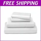 Cooling Bamboo Queen Sheet Set - 4 Piece Bedding, Silky Soft & Deep Pocket Fit