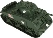 BMC WW2 Sherman M4 Tank - Dark Green 1:32 Military Vehicle for Plastic Army Men
