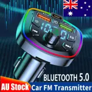 LED Car Bluetooth Wireless FM Transmitter Dual USB Adapter Handsfree Kit NEW AU