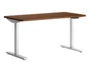 Lazy Maisons Agile 150cm Sit Stand Desks - Walnut Top - White Frame