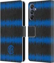Head Case Designs Officially Licensed Inter Milan Audio Wave Graphics Leather Book Wallet Case Cover Compatible with Samsung Galaxy A15
