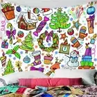 Christmas Tree Gift 3D Wall Hang Cloth Tapestry Fabric Decorations Decor