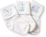 [Jefferies Socks] Baby Boy Collection Appliques, 3 Pack