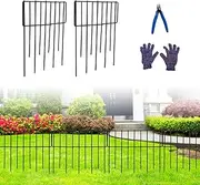 [confote] Animal Barrier Fence, 19 Pack 20.6ft(L) x 12.6in(H) Decorative Garden Fence Rustproof Metal No Dig Fencing Border for Landscape Patio Yard Outdoor
