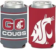 Washington State Cougars WSU GO Design Can Cooler 1-Pack 12 oz. (Foldable, 2-Sided Design)