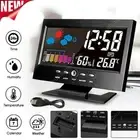 LED Digital LCD Display Alarm Clock Snooze Calendar Thermometer Weather Station