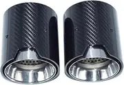 Compatible For BMW 3 Series 4 Series 320d 330i 330e 425 435 Muffler G20 G21 G23 Carbon Fiber Tip Exhaust Tip Nozzle(1 pair carbon fiber)