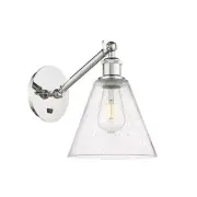 Innovations Ballston Berkshire Glass 8" 1-Lt 318 Sconce, PN - 317-1W-PN-GBC-84