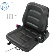 Fold Down Tractor Seat Micro Switch and Slide Black Universal Forklift Seat