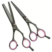 Washi Beauty Black Magic 2 Piece Shear Set 5.5 Scissor 35 Tooth Thinner & Razor