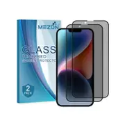 2 Pack MEZON iPhone 14 (6.1") Privacy Anti-Spy Full Cover Tempered Glass