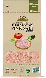 Himalayan Chef Himalayan Pink Salt, Coarse Grain, Refill Grinders - 2 Pound (Pack of 6)