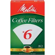 Melitta #6 Cone 8-12 Cup Coffee Filter (40-Pack) 626402 Melitta 626402