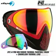 Dye i4 PRO Paintball Goggle Mask + Thermal Lens - Meltdown + Chameleon Lens