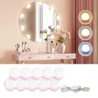 LED Vanity Lights for Mirror, Hollywood Style Vanity 10 Dimmable Bulbs Pink