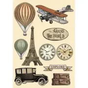 Stamperia Wooden Shapes A5-Around The World KLSP140