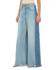 Alice and Olivia High Rise Ultra Baggy Jeans in Denim