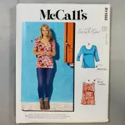 McCalls Pattern R11022 Misses Tops 6 Variations Learn To Sew XS S M UNCUT