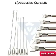 Cannula Set of 6 Pieces Luer Lock Liposuction Fat Transplantation Quality Kit CE