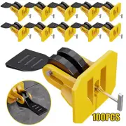 100X Reusable Floor Tile Leveling System Positioning T-lock Locator Spacer Tool