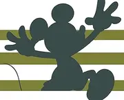 Komar Wall Picture - Mickey Shadow - Size: 40 x 50 cm - Disney Children's Room Wall Design