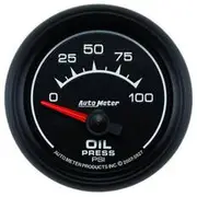 Autometer ES Series Oil Pressure Gauge Electric - 0 - 100 PSI, 2 1/16 Inch, Short Sweep, AU5927