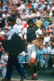 Elrod Hendricks Baltimore Orioles in action v the Detroit Tigers - 1974 Photo