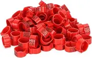 Pigeons Leg Ring, 100Pcs Plastic Bird Identify Clip Ring Poultry Markers Identify Foot Bands for Ducks Chicks Chicken Guinea Pigeons Goose Bantam Finch Lovebird Quail