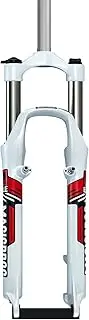 26 Inch Mountain Bikes Suspension Fork, 1 1/8 Straight Tube Mountain Bicycles Front Forks 100Mm Travel Mechanical Fork Manual Lockout QR 9Mm Disc/V Brake