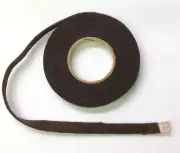 13' Roll Pressed Piano Felt, 3/8" wide, .040" thick, Dk Brown, Music Shelf Slide