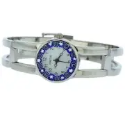 GlassOfVenice Murano Glass Millefiori Watch With Metal Bracelet