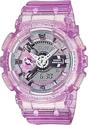[Casio] G-Shock GMAS110VW-4A S Series Analog Digital Pink Strap Mid Size Unisex Adult Watch, Grey Dial, 49 × 45.9 × 15.8 mm
