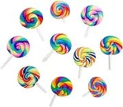 [WOFASHPURET] 10pcs Clothes Brooch Bag Lollipop Gummy Charm Beads Dumpling Coin Purse Beads for Phone Charm Making Coin Purse Mini Purse Brooches Craft Embellishments Kit Colorful