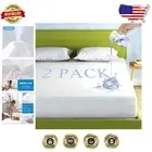 Ultra Soft 2 Pack King Size Mattress Protector - Machine Washable & Vinyl Free