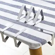 Tablecloth Clips 6 Packs Stainl Steel Indoor Household Dining Table Cloth Cover Clamps Holder for Restaurant Par Picnic Wedding Multicolor746 One Size