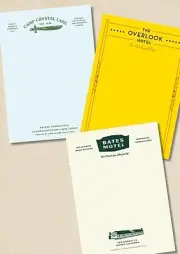 The Horror Set: Fictional Hotel Notepads: Bates Motel, the Overlook Hotel & Camp