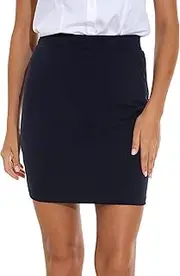 [GUANYY] Work Skirts for Women Office Bodycon High Waisted Mini Pencil Skirt Cute Stretch Business Skirt