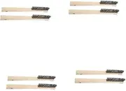 Alipis 4sets Wooden Handle Pizza Brush Heat Protection Easy to Clean Brush Head Scraper Versatile Use for Ovens 2pcs*4