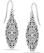 [Charmsy Silver] Charmsy Sterling Silver Jewelry Light-Weight Antique Filigree Drop Dangle Earring for Women