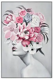 Porsche Lady Framed Canvas Painting Wall Art Picture 80x120cm