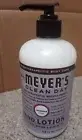 Mrs. Meyer's Clean Day Hand Lotion, Long-Lasting, Non-Greasy Moisturizer 12 oz