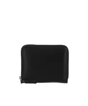 Zipper leather purse One size Black
